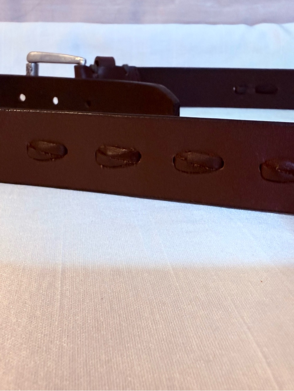 Danbury Genuine Leather Western Belt Brown Floral Buckle Medium NWOT